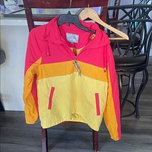Ashley Red and Yellow Colorblock windbreaker Jacket